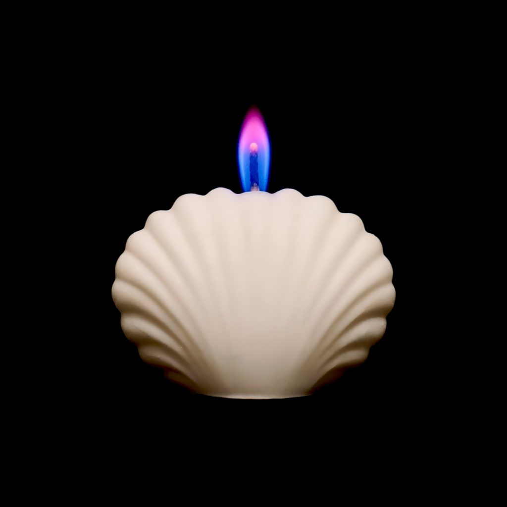colored flame candle