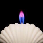 colored flame candle